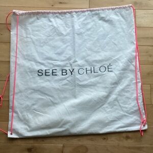 See By Chloe White Bag with Pink Accents